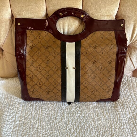 Vintage L.A.M.B. Gwen Stefani Carlisle Lipstick Convertible Clutch Leather/PVC - Picture 5 of 16